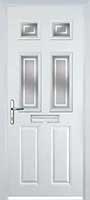 2 Panel 4 Square Enfield Composite Front Door in White