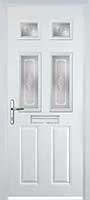 2 Panel 4 Square Staxton Composite Front Door in White