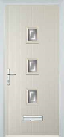 3 Square (centre) Enfield Composite Front Door in Cream