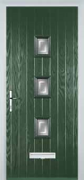 3 Square (centre) Enfield Composite Front Door in Green