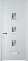 3 Square (centre) Enfield Composite Front Door in White