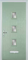 3 Square (centre) Staxton Composite Front Door in Chartwell Green