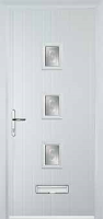 3 Square (centre) Staxton Composite Front Door in White