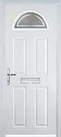 4 Panel 1 Arch Enfield Composite Front Door in White