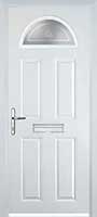 4 Panel 1 Arch Staxton Composite Front Door in White