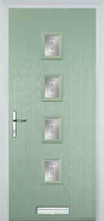4 Square (centre) Staxton Composite Front Door in Chartwell Green