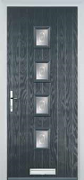 4 Square (centre) Staxton Composite Front Door in Anthracite Grey