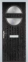 Circle Staxton Composite Front Door in Black Brown