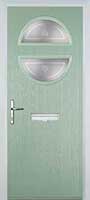 Circle Staxton Composite Front Door in Chartwell Green