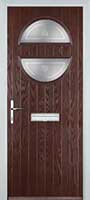 Circle Staxton Composite Front Door in Darkwood