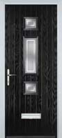 Mid 3 Square Enfield Composite Front Door in Black