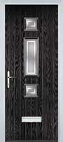 Mid 3 Square Enfield Composite Front Door in Black Brown