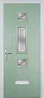 Mid 3 Square Enfield Composite Front Door in Chartwell Green