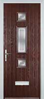 Mid 3 Square Enfield Composite Front Door in Darkwood