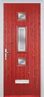 Mid 3 Square Enfield Composite Front Door in Red