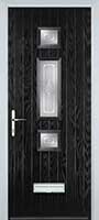 Mid 3 Square Staxton Composite Front Door in Black