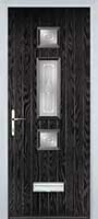 Mid 3 Square Staxton Composite Front Door in Black Brown