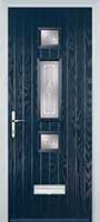 Mid 3 Square Staxton Composite Front Door in Dark Blue