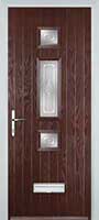 Mid 3 Square Staxton Composite Front Door in Darkwood