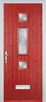 Mid 3 Square Staxton Composite Front Door in Red