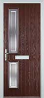 Twin Square Enfield Composite Front Door in Darkwood