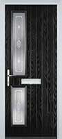 Twin Square Staxton Composite Front Door in Black