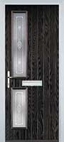 Twin Square Staxton Composite Front Door in Black Brown