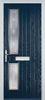 Twin Square Staxton Composite Front Door in Dark Blue