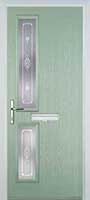 Twin Square Staxton Composite Front Door in Chartwell Green