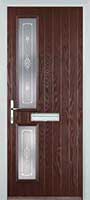 Twin Square Staxton Composite Front Door in Darkwood