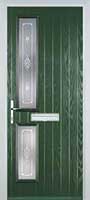 Twin Square Staxton Composite Front Door in Green