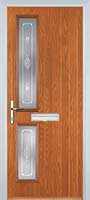 Twin Square Staxton Composite Front Door in Oak