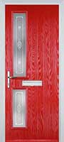 Twin Square Staxton Composite Front Door in Poppy Red