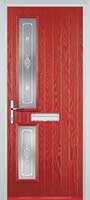 Twin Square Staxton Composite Front Door in Red