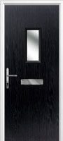 1 Square FD30s Composite Fire Door in Black