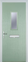 1 Square FD30s Composite Fire Door in Chartwell Green