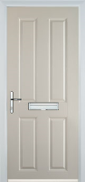 4 Panel FD30s Composite Fire Door in Cream