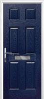 6 Panel FD30s Composite Fire Door in Dark Blue