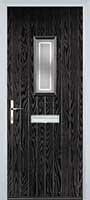 1 Square Enfield Timber Solid Core Door in Black Brown