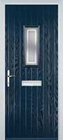 1 Square Enfield Timber Solid Core Door in Dark Blue