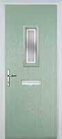 1 Square Enfield Timber Solid Core Door in Chartwell Green