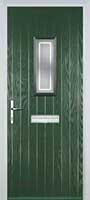 1 Square Enfield Timber Solid Core Door in Green