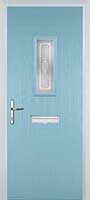 1 Square Staxton Timber Solid Core Door in Duck Egg Blue