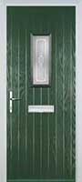 1 Square Staxton Timber Solid Core Door in Green