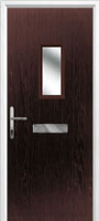 1 Square Timber Solid Core Door in Darkwood