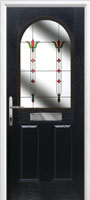 2 Panel 1 Arch Fleur Timber Solid Core Door in Black