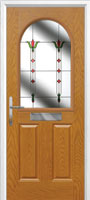 2 Panel 1 Arch Fleur Timber Solid Core Door in Oak
