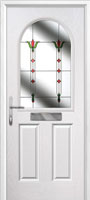2 Panel 1 Arch Fleur Timber Solid Core Door in White