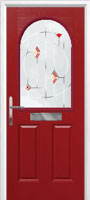 2 Panel 1 Arch Murano Timber Solid Core Door in Red