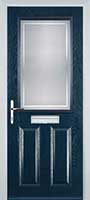 2 Panel 1 Square Enfield Timber Solid Core Door in Dark Blue